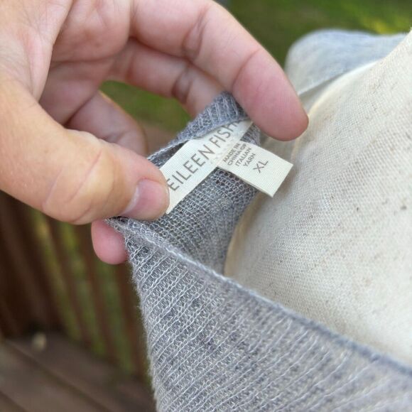 Eileen Fisher Linen Delave Knit V-Neck Vest NWT - Picture 5 of 7